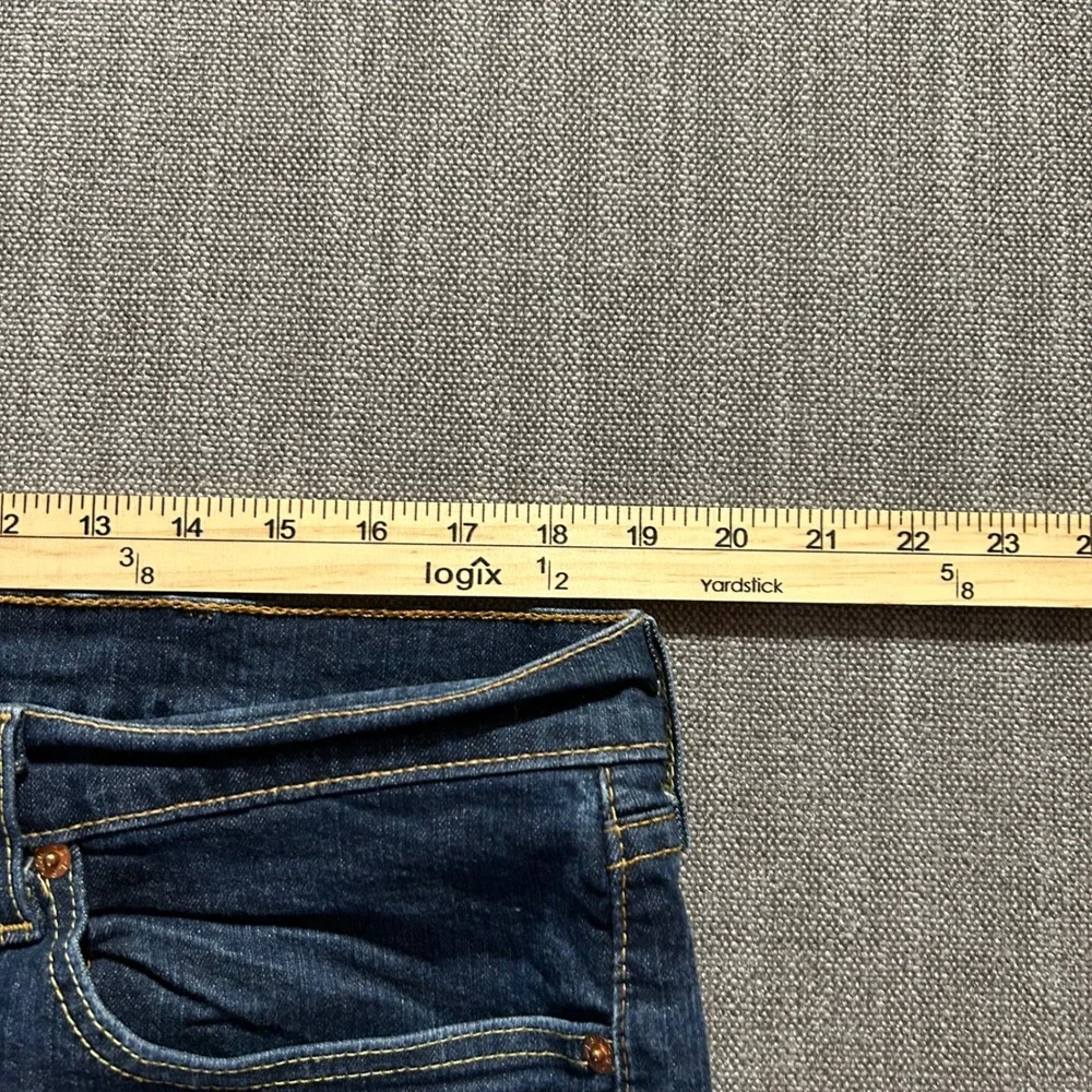 Levis 505 Regular Fit Dark Wash Indigo Jeans Mens 38x30 Straight Leg Stretch